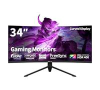 ZovvJee Monitor da gioco curvo da 34 pollici WQHD 3440x1440 Ultrawide 165Hz, 1500R UltraWide 21:9, 1ms MPRT, HDR10, 99% sRGB, montaggio VESA, EyeCare senza sfarfallio, nero