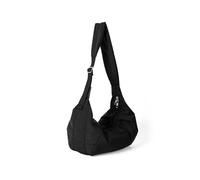 ZOVYRON Mezzaluna - Borsa a tracolla da donna, in nylon, a mezza luna, leggera, con tracolla larga regolabile, per viaggi, lavoro e uso quotidiano, Nero , medium
