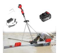 Zowdrix Kit per Massetto A Batteria, Massetto Vibrante per Calcestruzzo con Regolazione A 9 velocità E Display di Potenza, per Cantieri Edili 1*Battery-1.8M