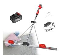 Zowdrix Kit Vibrante per Massetto in Calcestruzzo, Massetto Senza Spazzole A Batteria con Impostazione A 9 velocità, Vibrazione A Doppia Frequenza, per Cantieri Edili 1*Battery-1.5M