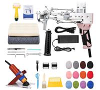ZOWWFAST Kit pistola tufting tappeto con kit trimmer tappeti, pistola antiscivolo con display digtiale della velocità, macchina tufting con panno tufting |filato|kitroll|spazzola (rosa)