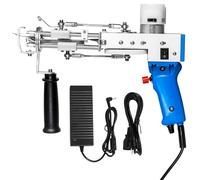 ZOWWFAST Pistola per tufting, kit 2 in 1 per tufting di tappeti, con macchina per tufting a pelo o ad anello, pistola per tappeti per tessitura ad alta velocità di tappeti, manico girevole a 360° (blu