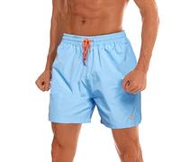 ZOXOZ Pantaloncini Uomo Corto Surf Short Piscina Impermeabile Asciugatura Rapida Cielo Blu S