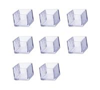 Zoyay Gommini Tappi Gambe Di Sedie Trasparente Silicone Antiscivolo Piedini Caps Gomma Quadrati Protector Pad per Mobili Tavoli Pavimenti Cuscini Covers-Quadrato (8pcs)_50 * 50mm