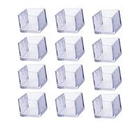 Zoyay Gommini Tappi Gambe Di Sedie Trasparente Silicone Antiscivolo Piedini Caps Gomma Quadrati Protector Pad per Mobili Tavoli Pavimenti Cuscini Covers-Quadrato (12pcs)_45 * 45mm
