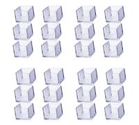 Zoyay Gommini Tappi Gambe Di Sedie Trasparente Silicone Antiscivolo Piedini Caps Gomma Quadrati Protector Pad per Mobili Tavoli Pavimenti Cuscini Covers-Quadrato (24 pezzi)_20 * 20mm