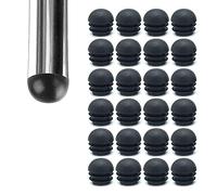 Zoyay Nero Metà Sferico Estremità Tappi di Plastica Rotonda/Tappo Terminale di PE Rotondi Inserti da Tubo Per Gambe di Tavoli,Sedie,Mobili & Vari tubi metallici ferro ecc-24pcs_25mm