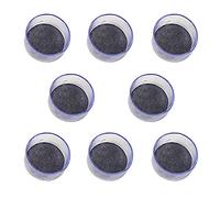 Zoyay Tappi Gambe Di Sedie Feltrini In Silicone Piedini Caps Gomma Protector Pad per Mobili Tavoli Pavimenti Cuscini Muto Antigraffio Per soggiorno camera Forma rotonda-trasparente_8pcs_50mm