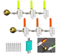 ZOYDP 6 Pezzi Starlight Pesca a Batteria, Starlight LED Pesca, Campana di Allarme di Pesca Impermeabile con Caricatore e Batteria per La Pesca Notturna