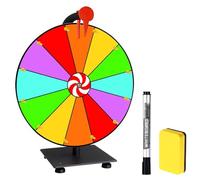 ZOYDP Ruota della fortuna, 12 ruote della fortuna, fai da te, con pennarello e gomma, per giochi della lotteria, giochi di parole, carnevale