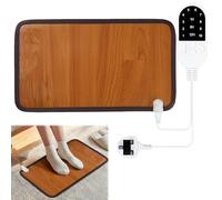 ZOYDP Tappetino Riscaldante Piedi, Tappeto Riscaldante Piedi, Tappetino Riscaldato per Piedi, Scaldapiedi Elettrico Piedi, Scalda Piedi per Ufficio A Casa 30x50cm, Marrone Scuro