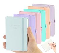 Zoyiancy Taccuino tascabile, formato A6, 6 pezzi, con copertina rigida, 200 pagine, per scuola, casa, affari e ufficio, diario con copertina rigida per appunti e ricordo