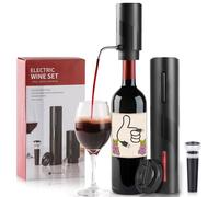 ZOYIDOUX Cavatappi elettrico ricaricabile,Apribottiglie Vino Elettrico,appuntamenti e amanti del vino (4 in 1 Kit regalo,ricaricabile)