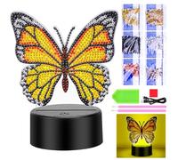 Zoyomax Regali per Bambine 5 6 7 8 9 10 Anni, Farfalla Diamond Painting Luce Notturna 3D Creativa Diamante Pittura Bambini Regalo di Compleanno per Bambini Ragazze Dai 6 ai 12 anni