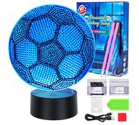 Zoyomax Regali per bambini 5 6 7 8 9 10 anni 3D pittura di diamanti luce notturna calcio giocattoli creativi compleanno pittura diamante luce notturna bambini regalo per bambini a partire da 6-12