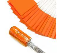 Zozen Bandiere PVC 100 pz Arancioni Asta 38×10×13cm Riutilizzabili. | Scrivibile,Per Picchetti,Cantiere,Paesaggi,Pet Training,Servizi pubblici,Alta visibilità, Antintemperie, Per ruota metrica.