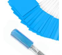 Zozen Confezione da 50 bandiere blu scrivibili, 38 x 10 x 12 cm, bandiere da cortile per prato, irrigazione, paesaggio, irrigatore, sondaggio e addestramento del cane.