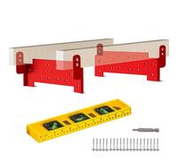 Zozen Staffe in metallo per motosega, confezione da 2 staffe con livella e viti, utilizzate per legname 2 x 4 e tronchi di diametro 7,6-91,4 cm, buon aiuto per motosega.