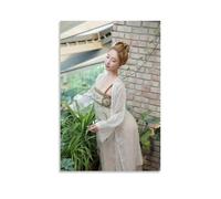 ZOZO HOUSE Sexy Girl in Ancient Costume Standing on The Balcony Wall Art 20 x 30 pollici (50 x 75 cm)