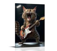ZOZO HOUSE The Versatile Kitten Guitarist Dipinto 60 x 90 cm