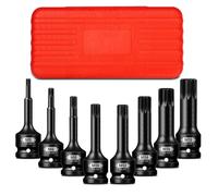 zozoa Set di chiavi a bussola da 1/2", con custodia, M5, M6, M8, M10, M12, M14, M16, M18, M18, in acciaio Cr-Mo