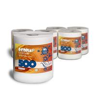ZPAPER - 6 Monorotoli OCTOPLUS 3000 Strappi totali - Rotoli Asciugatutto 500 strappi con Maniglia carta 100% Pura Cellulosa 2 Veli Bobina Asciugamano. Scatolati