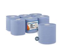 ZPAPER - 6 Rotoli Asciugamani BLU - Carta multiuso pura cellulosa Blu, 2 Veli, Anima a Spirale, Confezionati. Rotoloni Asciugatutto Asciugamano Multiuso