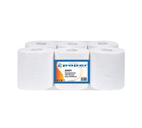 ZPAPER - 6 Rotoli Asciugamani - Carta Pura Cellulosa 450 Strappi a Rotolo, 2 Veli, Anima a Spirale, Confezionati. Rotoli Bobine Asciugatutto. 2700 Strappi Totali