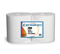 ZPAPER - Rotoloni Asciugatutto Multiuso - Pura Cellulosa, 2 Veli. Bobina carta per uffici, studi professionali, per uso domestico e alimentare. Confezione da 2 Rotoli