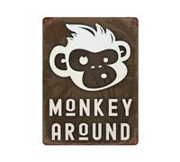 ZPAUEHFB Scimmia AroundWall Decor Art Metal Tin Poster Modern Bar Decorations40x30cm