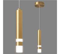 ZPBSJ Moderna Lampada Sospensione Regolabile Altezza LED Oro Mini Lampada Sospensione Kücheninsel Schlafzimmer Tavolo Notturno Piccole Lampade Sospensione(1-Confezione)