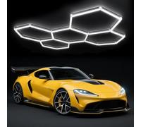 zpehyrin Luci da Parete del Garage A LED Hexagon, Lampade Collegabili da 6500k Impermeabili Ad Alta Luminosità, Illuminazione A Soffitto di Installazione Facile per Officine, Palestra