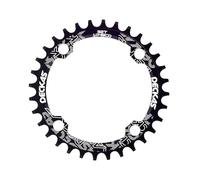 Zpengtai Corone per Bicicletta 104BCD Ovale/Rotondo Stretto Largo Corona MTB Mountain Bike Bicicletta 32T 34T 36T 38T Guarnitura Dente Piatto Parti 104 BCD Bici(36T,White)