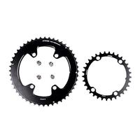 Zpengtai Corone per Bicicletta 110bcd Doppia Corona for rotore 4 bulloni Bici da Strada 52 36T 53 39T 54 40T 50 34T 46 32T 2X Bici(Round 48-33T)