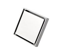Zpengtai Filtro Scarico Doccia Scarico A Pavimento Quadrato Invisibile in Oro Spazzolato for Il Bagno, Griglia di Scarico for Doccia in Ottone, Scarico A Pavimento for Cucina Bagno(Brushed Nickel)