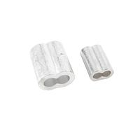 Zpengtai Morsetti per Fune M1.0 M1.2 M1.5 M2 M3 M5 M6 M8 M10 Maniche in Alluminio Involucro Fune Metallica Ghiera Fascette Crimp Stell Chuck Giacca Morsetto(M8 10pcs)