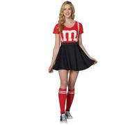 ZPFDSG Costume Cheerleader Donna Costume da cheerleader for studentesse del gruppo SL Girl, con la parola M, bodybuilding, danza, esercizio, uniforme(Red,L)
