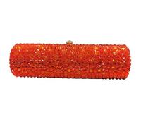 ZPFDSG Pochette Donna Borse da sera e pochette da donna in cristallo e diamanti, rosse, argento e oro, for cene formali, feste e balli di fine anno.(Gold)