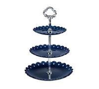 ZPFDSG Portafrutta a Ripiani 1PC Dessert Table Fruit Tray Three Layer Cake Stand Rack Wedding Party Candy Plastica Secca(Blue)