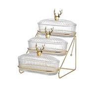ZPFDSG Portafrutta a Ripiani Design Fruit Bowl Elegante Vassoio Espositivo For Frutta Secca A 3 Livelli Con Supporto For Noci Elegante Piatto For Snack For Frutta E Caramelle(Triple Layer)