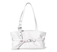 ZPFDSG Tote Bag Borsa a mano grande retrò Capaci, borsa da pendolare, con manico morbido, in pelle, un solo(White)