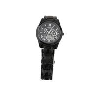 ZPGVWXKO Orologio da Polso da Uomo Impermeabile con Cassa Rotonda in Lega, Elegante, Ideale per Nonni E Padri, Nero