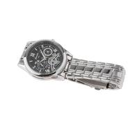 ZPGVWXKO Orologio da Polso da Uomo Impermeabile con Cassa Rotonda in Lega, Elegante, Ideale per Nonni E Padri, Argento