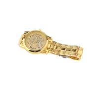 ZPGVWXKO Orologio da Polso da Uomo Impermeabile con Cassa Rotonda in Lega, Elegante, Ideale per Nonni E Padri, Oro