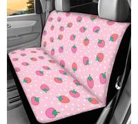 ZPINXIGN Coprisedili per auto rosa fragola per donne, graziosi accessori per auto, coprisedili posteriori per camion e SUV, protezione universale per sedile posteriore elasticizzato