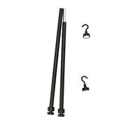 ZPLKKYGR Asta di sospensione da campeggio in metallo con gancio magnetico Asta di sospensione magnetica da campeggio leggera e facile da usare da 10 mm per esterni