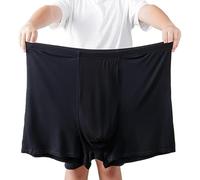 ZPLMIDE Boxer da uomo di grandi dimensioni senza cuciture in cotone (13XL), biancheria intima di grandi dimensioni traspirante elastico mutande (12XL (160-200 kg), nero-3 pezzi)