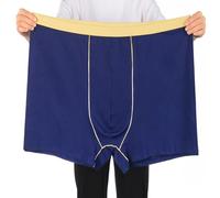ZPLMIDE Boxer da uomo taglie forti, boxer oversize da uomo in cotone senza cuciture, a vita alta, boxer traspiranti (35-210 kg), Blu A -3 pezzi, 10XL(150-160kg)