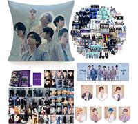 ZPPLD Kpop BTS Merchandise, set di merchandising BTS, set regalo BTS, 1 federa per cuscino, collana BTS, adesivi, portachiavi BTS, spilla, BTS Merch (B)