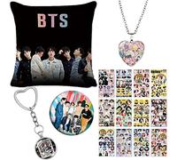 ZPPLD Kpop BTS Merchandise, set regalo BTS, Kpop Merch, federa per cuscino, collana BTS, adesivi BTS, portachiavi BTS, spilla, merchandising BTS